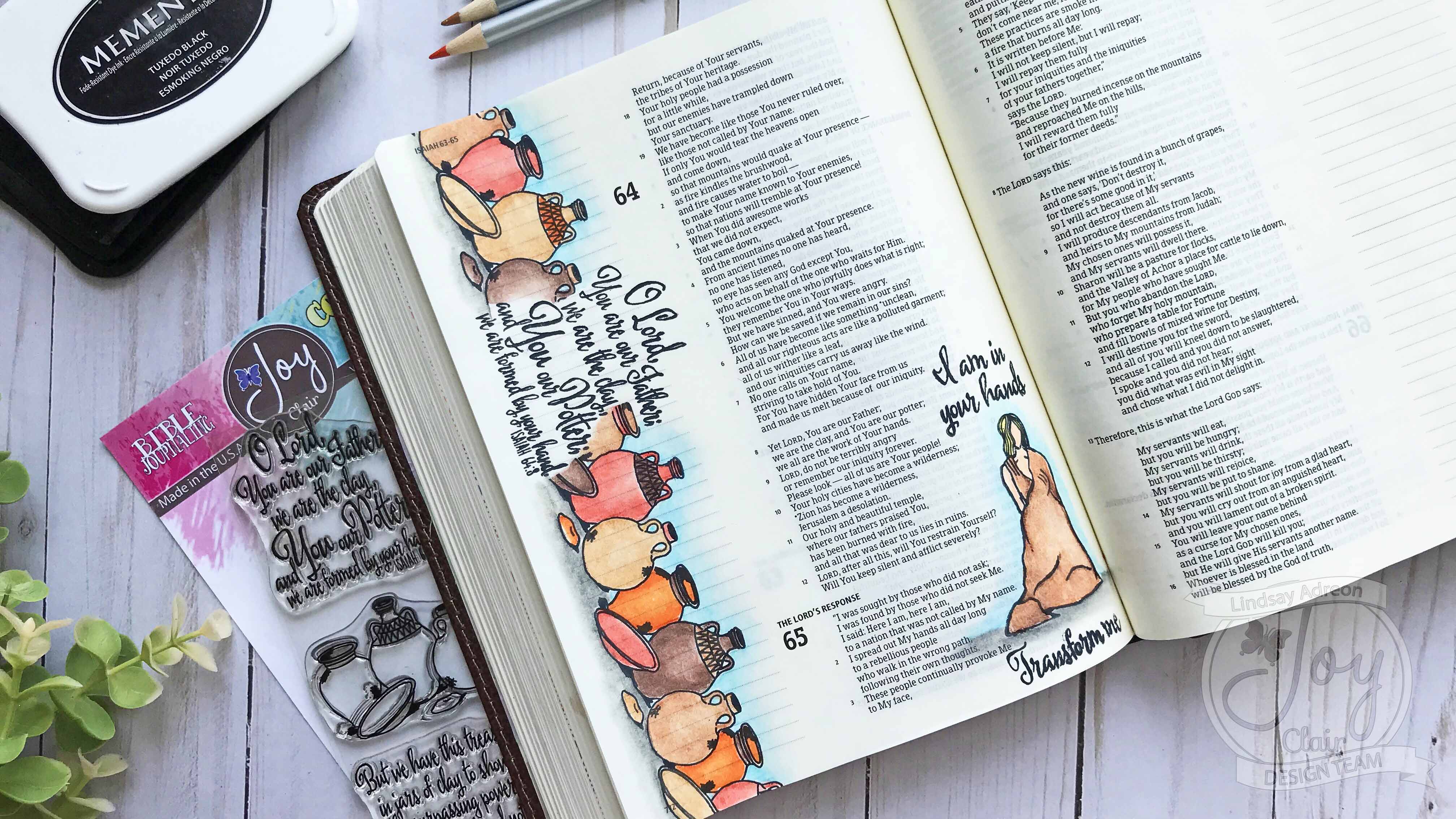 Bible Journaling with Colored Pencils Ft. Joy Clair Stamps & Leisure Arts -  Joy Clair